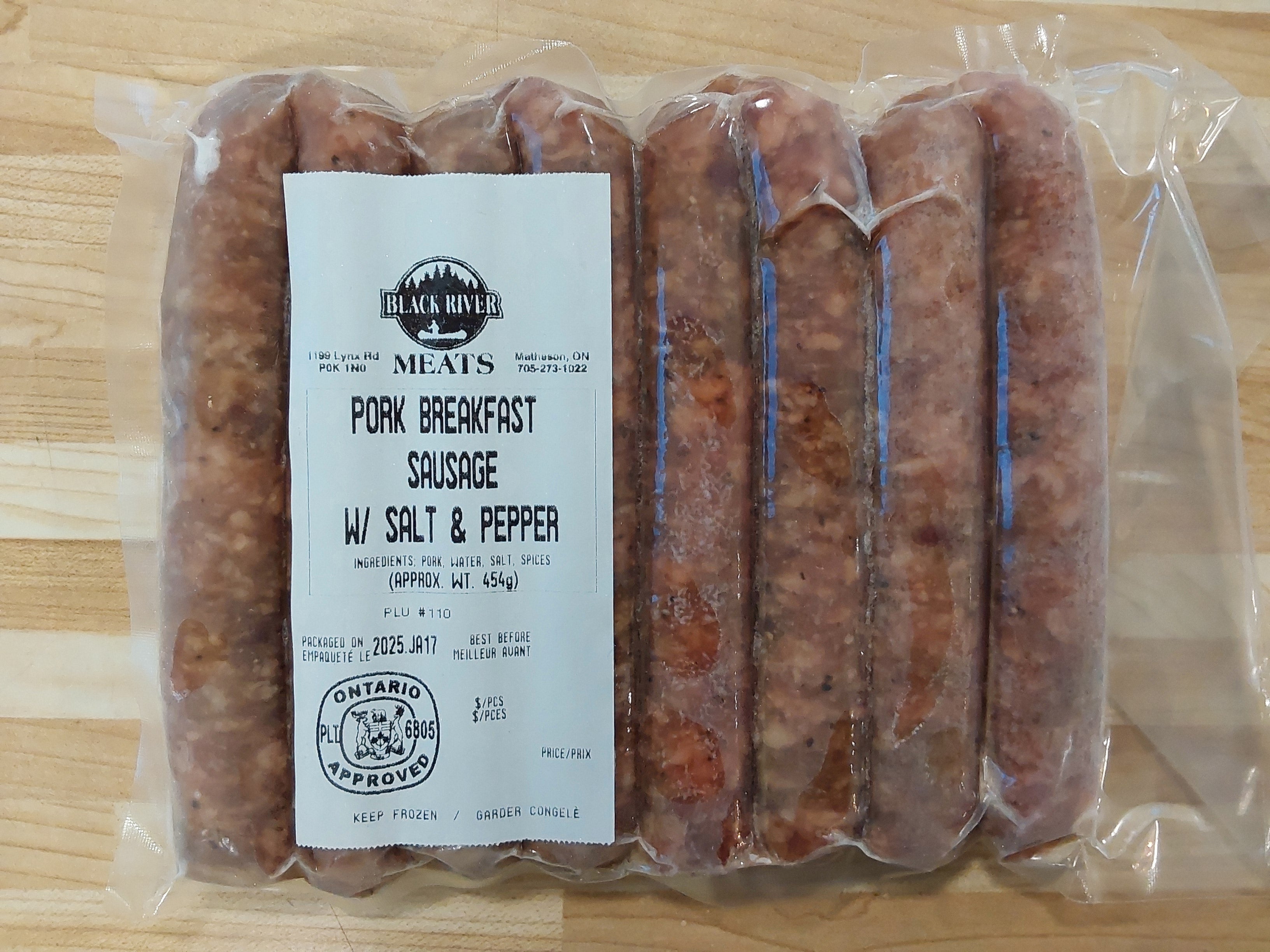 Salt and Pepper Pork Breakfast Sausages