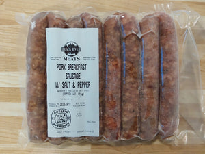 Salt and Pepper Pork Breakfast Sausages